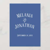 Rustic Sunflower Wedding Menu (Achterkant)