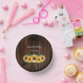 Rustic Sunflower Wedding Paper Bowls Papieren Kommen (Feest)