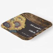 Rustic Sunflower Wedding Papieren Bordje (Gebogen)