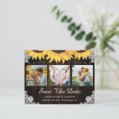 Rustic Sunflower Wedding Photo Save the Date (Staand voorkant)