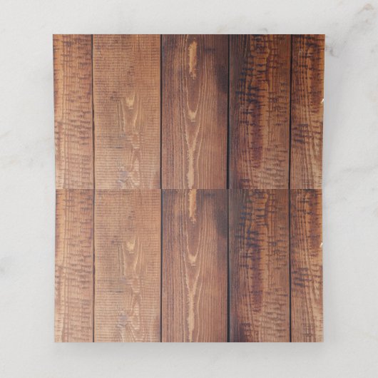 Rustic Sunflower Wedding Plaatskaartje (Binnenkant ongevouwen)