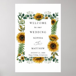 Rustic Sunflower Wedding Poster