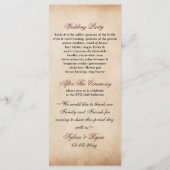 Rustic Sunflower Wedding Programmakaart (Achterkant)