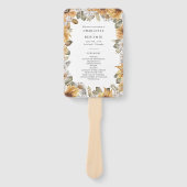 Rustic Sunflower Wedding Programs Handwaaier (Voorkant)