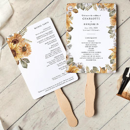 Rustic Sunflower Wedding Programs Handwaaier