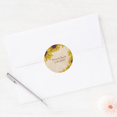 Rustic Sunflower Wedding Ronde Sticker (Envelop)
