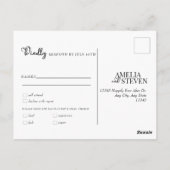 Rustic Sunflower Wedding RSVP Briefkaart (Achterkant)