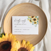 Rustic Sunflower Wedding RSVP Kaartje