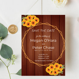 Rustic Sunflower Wedding Save The Date