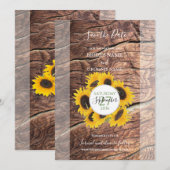 Rustic Sunflower Wedding Save the Date (Voorkant / Achterkant)