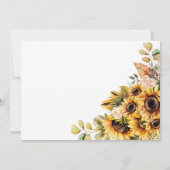 Rustic Sunflower Wedding Save The Date (Achterkant)