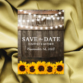Rustic Sunflower Wedding Save the Date Aankondigingskaart