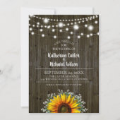 Rustic Sunflower Wedding Save the Date Kaart (Voorkant)