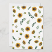 Rustic Sunflower Wedding Save The Date Kaart (Achterkant)