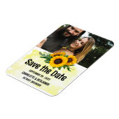 Rustic Sunflower Wedding Save the Date Photo Magneet (Linkerzijde)