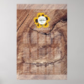 Rustic Sunflower Wedding Seating Chart Poster (Voorkant)