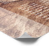 Rustic Sunflower Wedding Seating Chart Poster (Hoek)