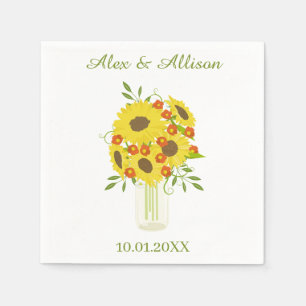 Rustic Sunflower Wedding Servet