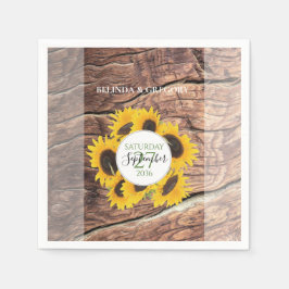 Rustic Sunflower Wedding Servet