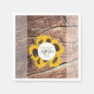 Rustic Sunflower Wedding Servet