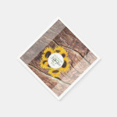 Rustic Sunflower Wedding Servet (Hoek)