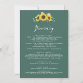 Rustic Sunflower Wedding Welkomstbrief reisroute (Achterkant)
