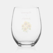 Rustic Sunflower Wedding  Wijnglas Zonder Voet (Achterkant)
