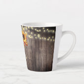 Rustic Sunflower Wood String Lights herfst Latte Mok (Rechts)