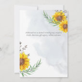 Rustic Sunflower Woodland Barn Budget Wedding Kaart (Achterkant)