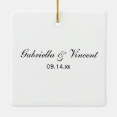 Rustic Sunflower Woodland Verloving Ornament (Achterkant)