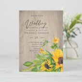 Rustic Sunflower Woodland Wedding (Staand voorkant)