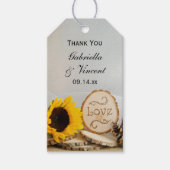 Rustic Sunflower Woodland Wedding Favor Labels Cadeaulabel (Voorkant)