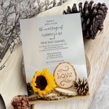 Rustic Sunflower Woodland Wedding