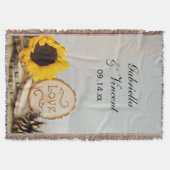 Rustic Sunflower Woodland Wedding Keepomwille Deken (Voorkant)
