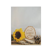 Rustic Sunflower Woodland Wedding Notitieblok (Linkerzijde)