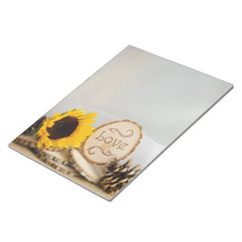 Rustic Sunflower Woodland Wedding Notitieblok