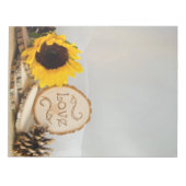 Rustic Sunflower Woodland Wedding Notitieblok (Voorkant)