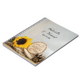 Rustic Sunflower Woodland Wedding Notitieboek (Linkerzijde)