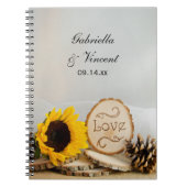 Rustic Sunflower Woodland Wedding Notitieboek (Voorkant)