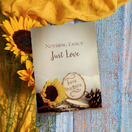 Rustic Sunflower Woodland Wedding Save the Date Aankondigingskaart