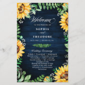 Rustic Sunflower's Breath Navy Blue-programma (Voorkant)
