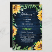 Rustic Sunflower's Breath Navy Blue-programma (Voorkant / Achterkant)