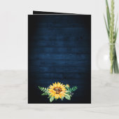 Rustic Sunflower's Breath Navy Blue Wedding (Achterkant)