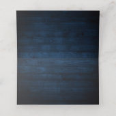 Rustic Sunflower's Breath Navy Blue Wedding Plaatskaartje (Binnenkant ongevouwen)