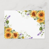 Rustic Sunflowers & Lavander Books for Baby card Informatiekaartje (Achterkant)