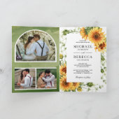 Rustic Sunflowers Photo Arch QR Code Wedding (Binnen)