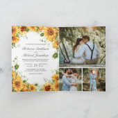 Rustic Sunflowers Photo Collage QR Code Wedding (Binnen)