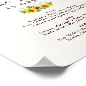 Rustic Sunflowers Wedding Bar Signature Drinks Poster (Hoek)