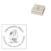 Rustic Surfboards familie retouradres Rubberstempel (Gestempeld)