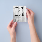 Rustic Surfer Typography Birthday Invitation Flyer (Hand)